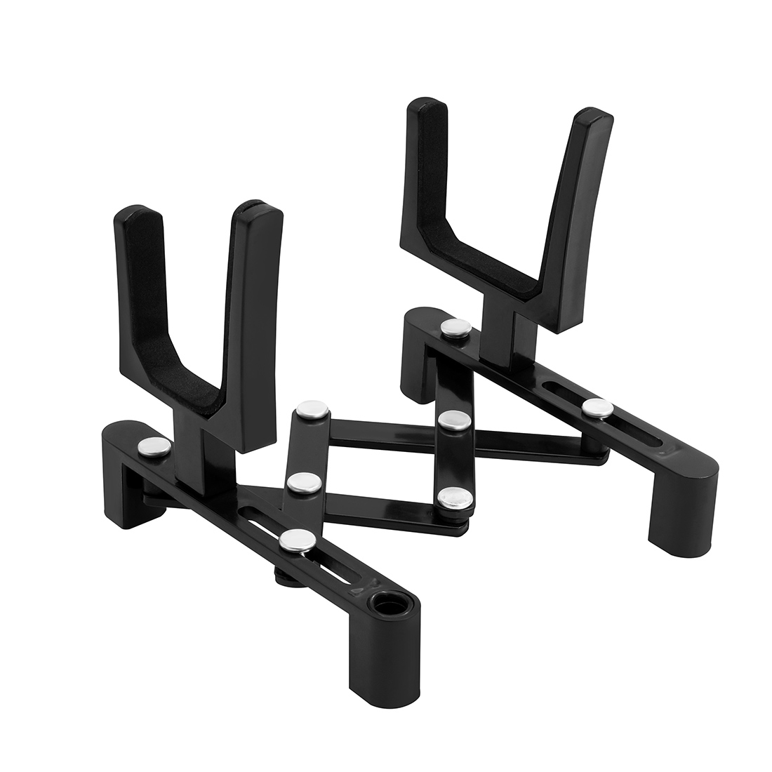 Supports de violon support métallique pliable Instrument à cordes pièces de violon accessoires noir blanc support de violon rétractable réglable: Black
