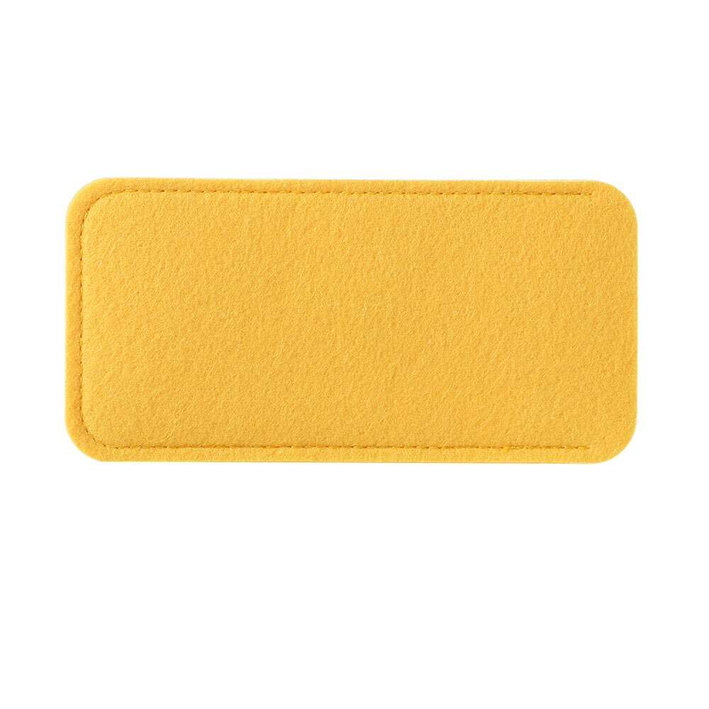 Funda de tela de fieltro suave para gafas, funda portátil de Color puro para anteojos, funda protectora para gafas de lectura: yellow