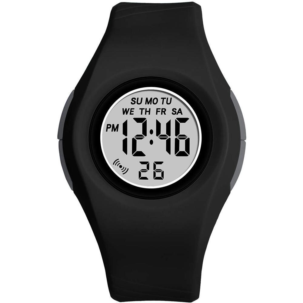 Kids Horloges Synoke Digitale Horloge Voor Meisje Jongen Student 5Bar Waterdichte Horloges Mode Sport Kinderen Horloges: Black