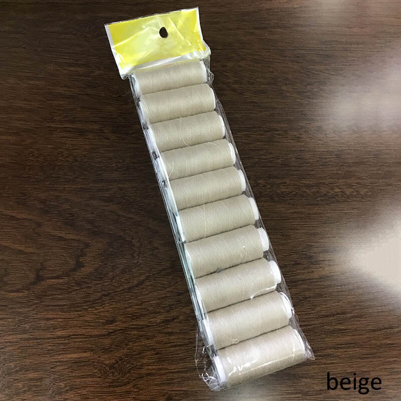 5pcs Polyester Multicolor Sewing Sewing Thread Handmade Embroidery 200 Yards machine embroidery thread: Beige