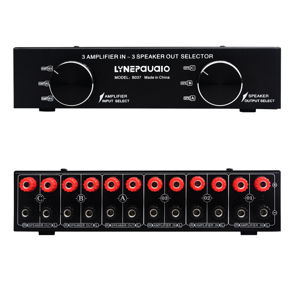 3 Input 3 Output power amplifier and speakers speaker speaker switch splitter 300W, without losing sound