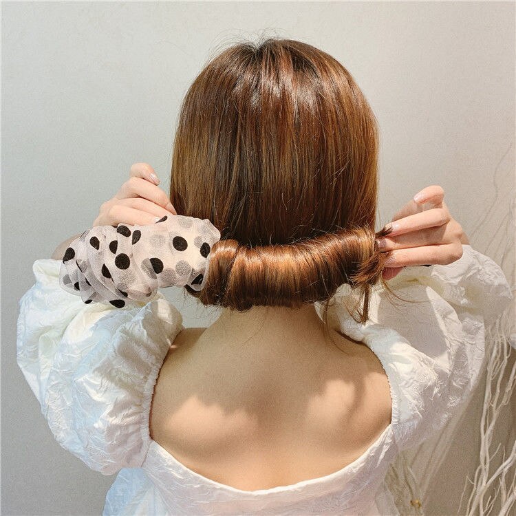 DIY Hair Style Tool Hair Disc Device Female Korean Student Lazy Artifact Wild Polka Lace Dot Headdress