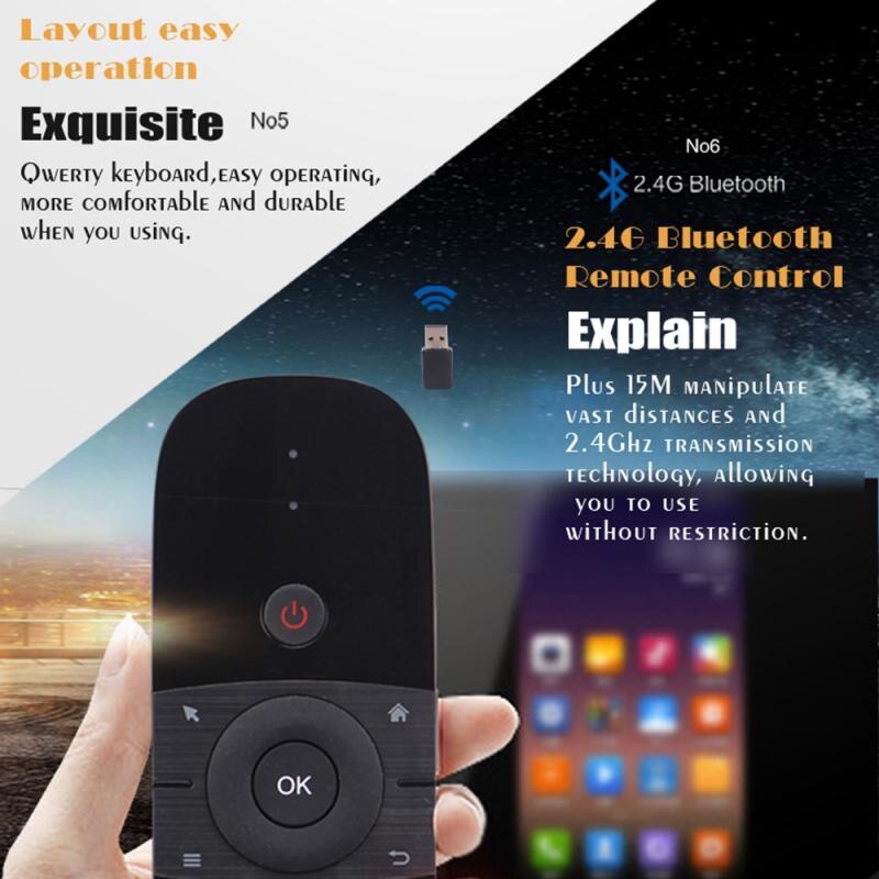 Original W1 Fly Air Mouse Wireless Keyboard Mouse 2.4G Rechargeble Remote Control For Smart Android Tv Box Pc