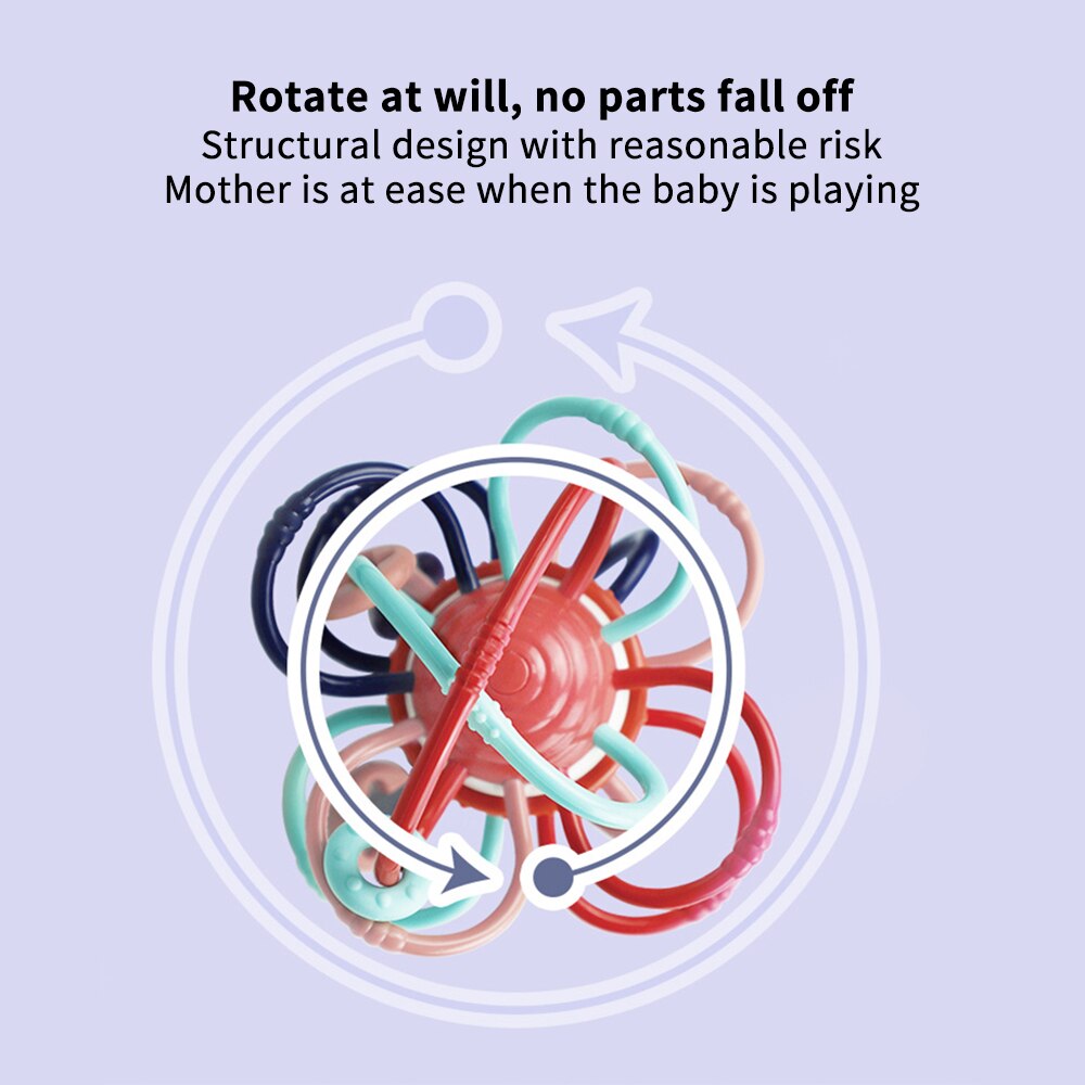 Baby Speelgoed Voor Peuters 0 12 Maanden Jongens Meisjes Baby Bed Rammelaar Bel Zachte Bijtring Plastic Activiteit Spel Bal