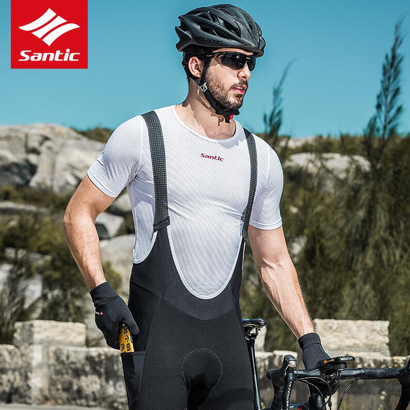 Šantić Mens Zomer Fietsen Vest Wit Riding Ondergoed Sneldrogende Ademend Fiets Korte Mouwen Running Fitness Vest