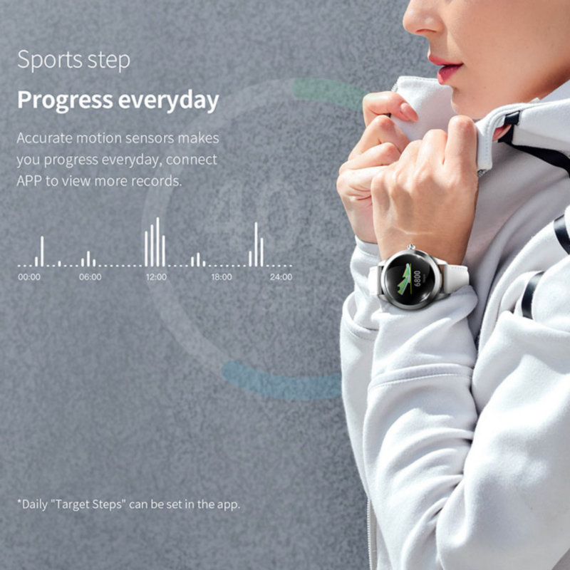 KW10 montre intelligente femmes IP68 étanche surveillance de la fréquence cardiaque Bluetooth pour Android IOS Fitness Bracelet Smartwatch