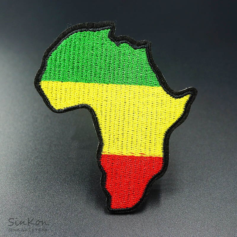 Afrika (størrelse :7 x 8.2cm)  strygejern på patch syning på broderet applikation syning patch tøj klistermærker tøj diy tilbehør til tøj