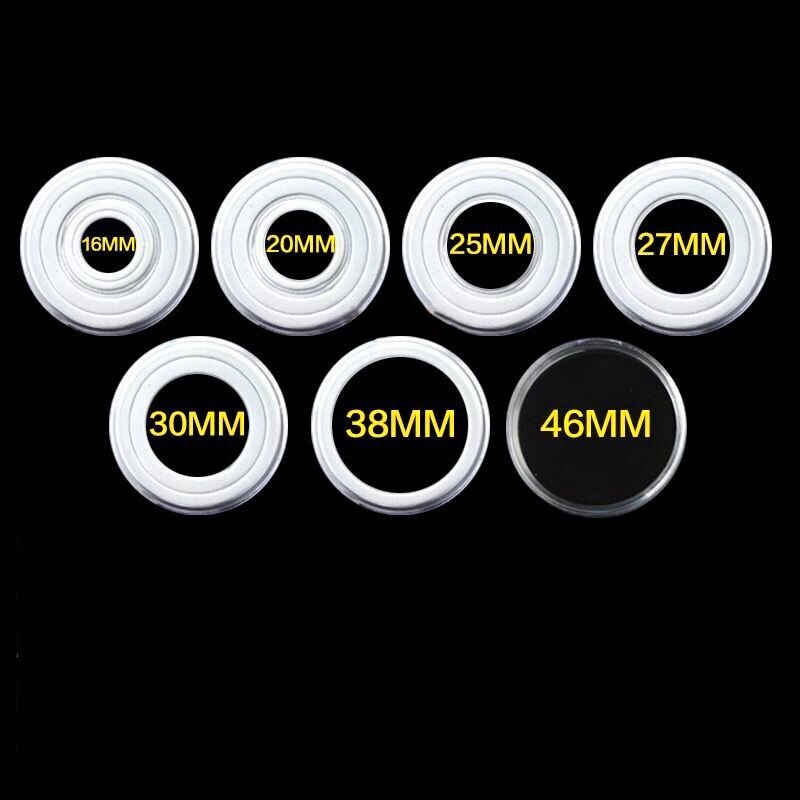 46 Mm Coin Capsules Houder En Bescherm Pakking Coin Houder 7 Maat 16/20/25/27/30/38/46Mm Voor Coin Collection Levert