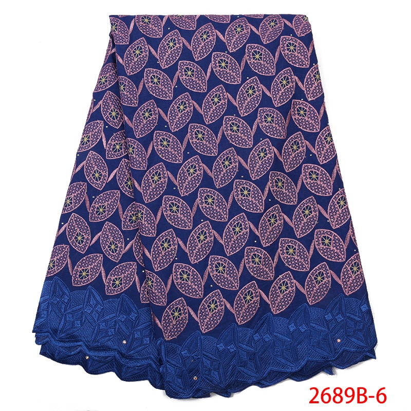 Dentelle suisse lace tissu africain brodé | Tissu de , avec lacets en coton et pierres, dernière collection nigériane