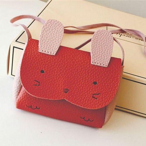 Baby Kids Girls PU Leather School bag Shoulder Bag Messenger Handbag Crossbody Satchel Bags: Red