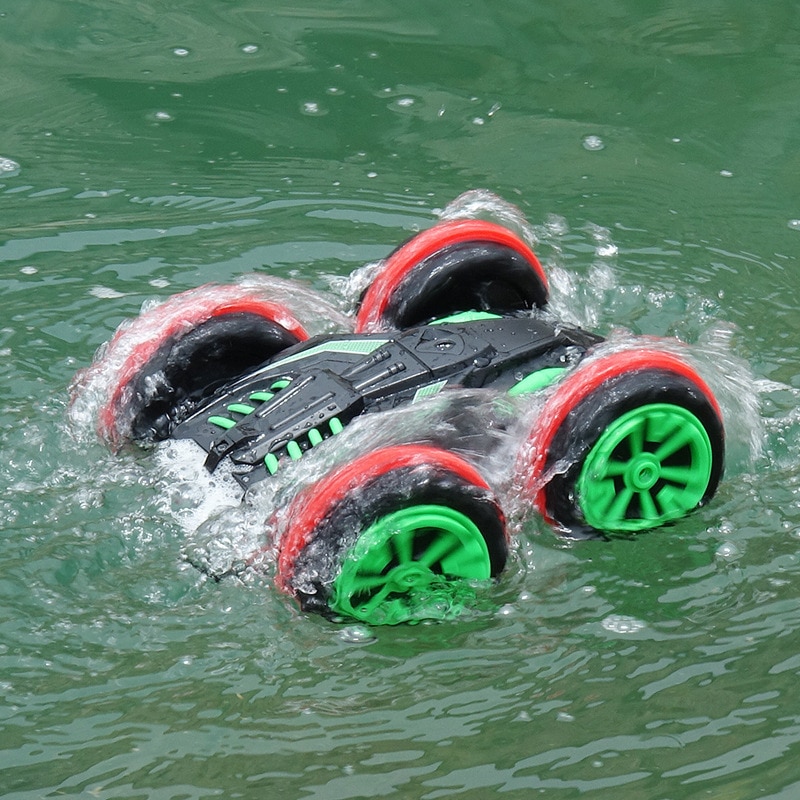 360 Draaien Rc Stunt Auto 30 Km/h Hoge Snelheid Afstandsbediening Racing Auto Rijden Op Water En Land Amfibische Elektrische voertuig Speelgoed