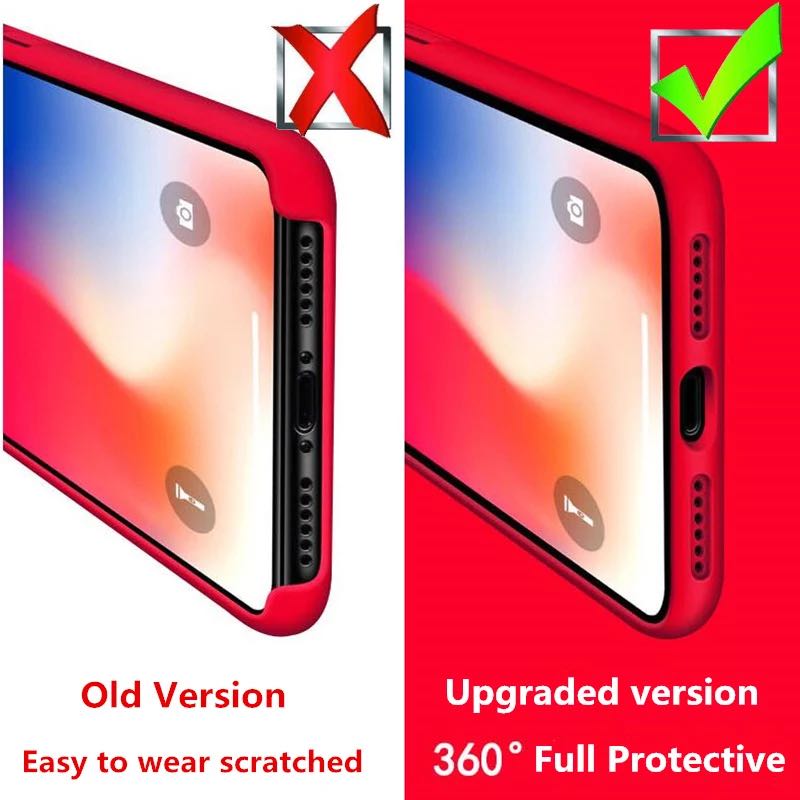 Silicone Case For IPhone 12 11 Pro XS Max XR X Case For Apple IPhone 7 8 Plus SE 2020 360 Official Full Cover Original