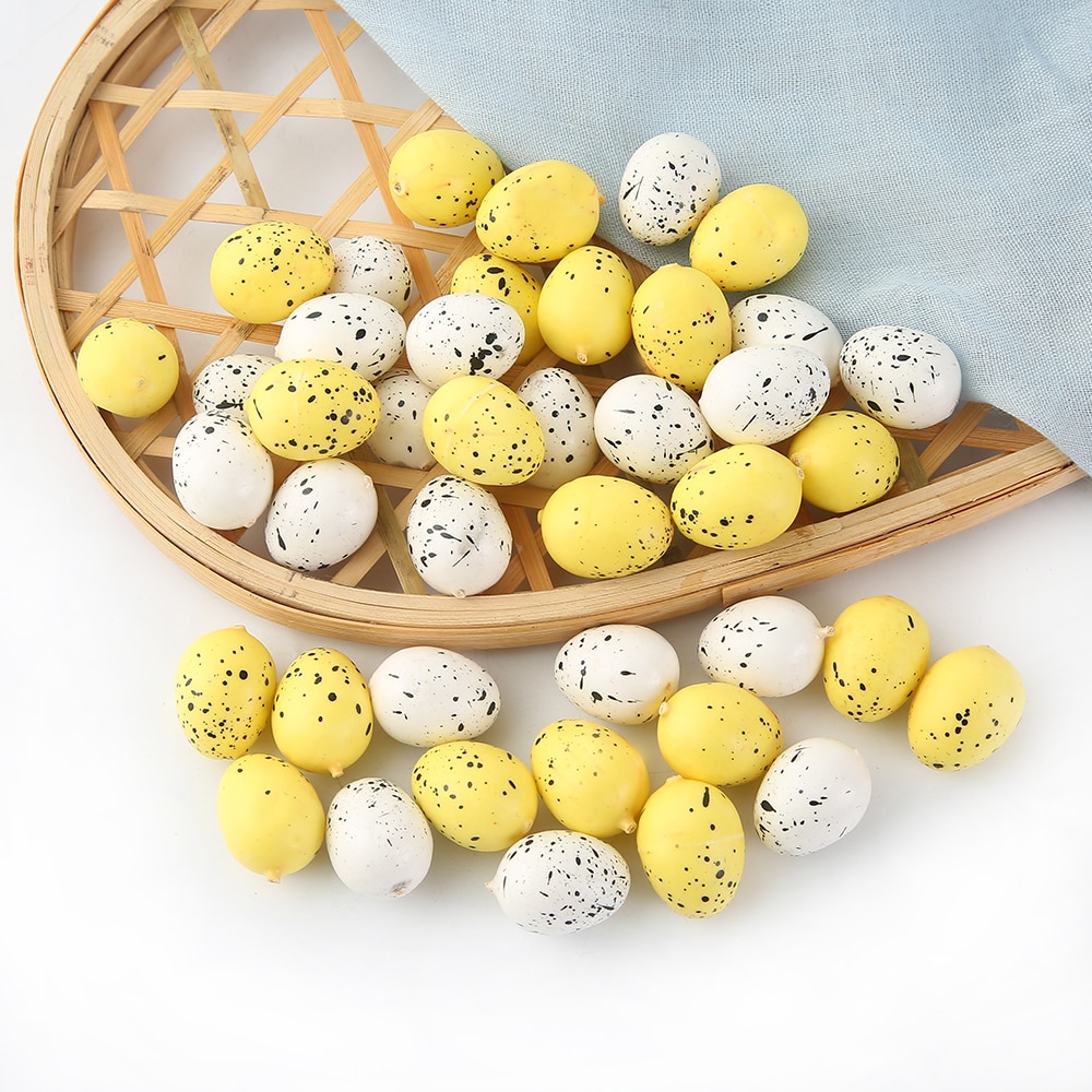 30 Stuks Foam Paaseieren Happy Easter Decoratie Geschilderd Vogel Duif Eieren Diy Craft Kids Party Decor Pasen Party levert