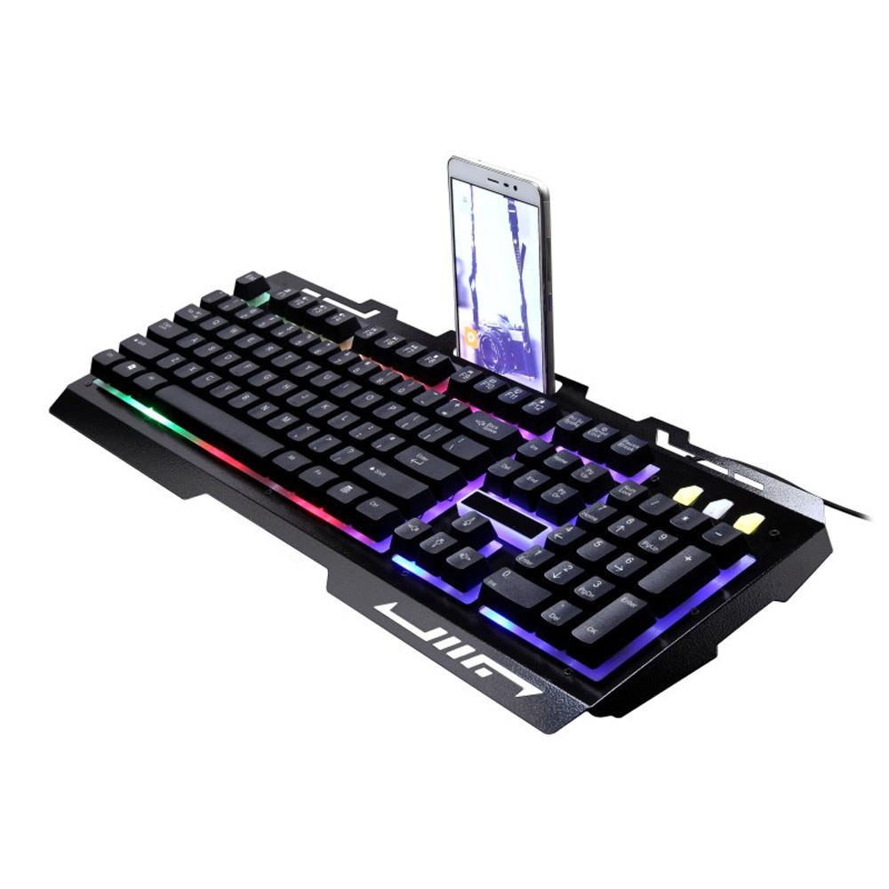 35 @ Toetsenborden Gaming Wit G700 Led Regenboog Kleur Backlight Gaming Game Usb Wired Keyboard # 5% 15