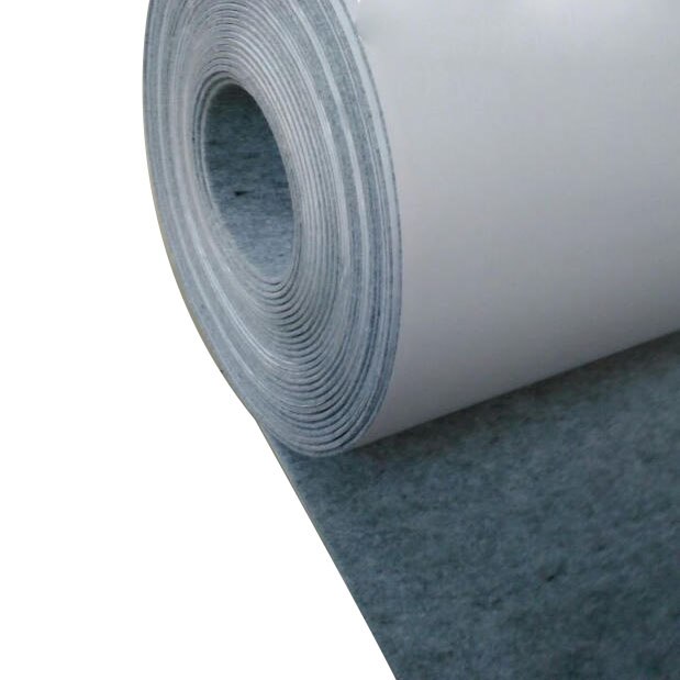 Stort ark lim 2mm filt tyg non woven polyester filt klistermärke ljudisolerat tyg grå svart av yard fold skepp feutrine
