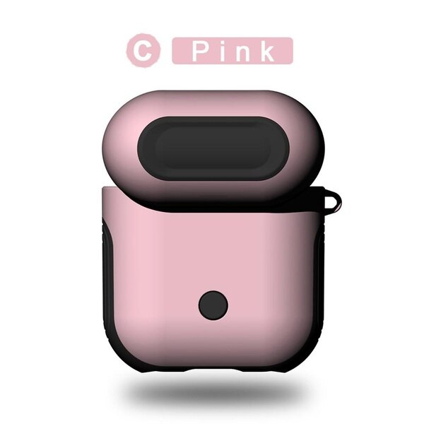 2 in1 TPU + PC Della Cassa Auricolare Capa Borsette Per Apple AirPods 1 2 di Protezione Della Copertura Della Pelle di Accessori per AirPods polvere Della Protezione Sticker: Pink