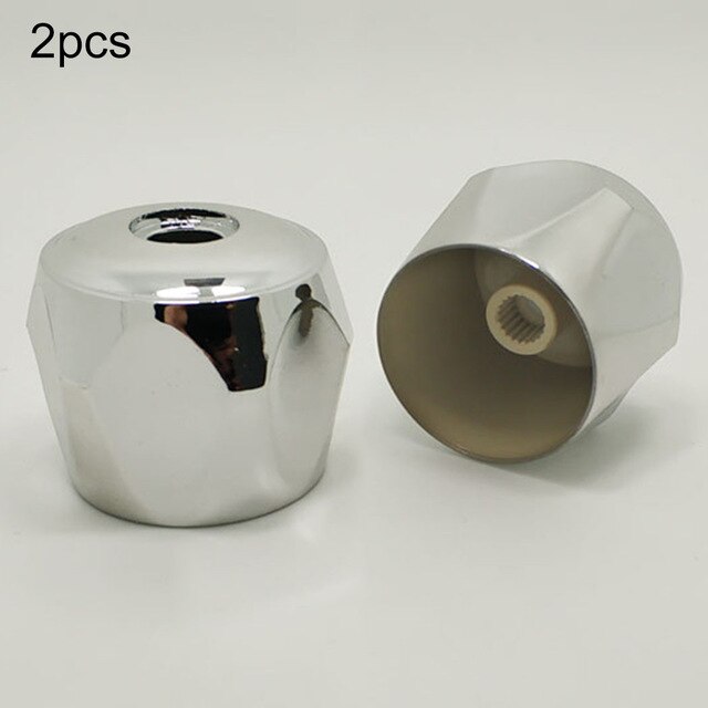 2pcs Faucet Handles Replacement Head Handle Bathroom Kitchen Basin Tap Head Chrome ABS 4.3MM Valves Faucet Replacement Handle: B