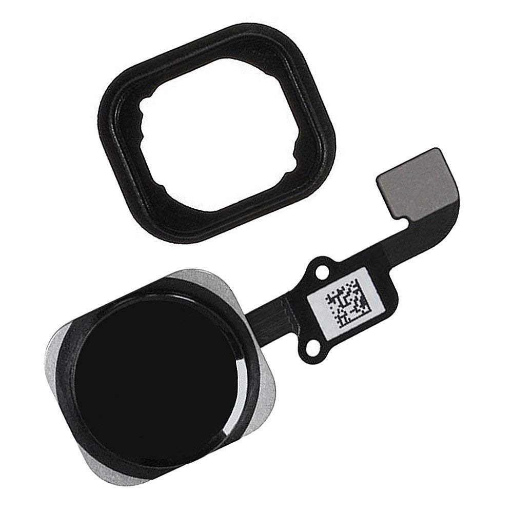 Lot de 4 connecteurs Flex pour Iphone 6 6 Plus, bouton d'accueil, assemblage de câbles flexibles avec anneau en caoutchouc, pièce de rechange