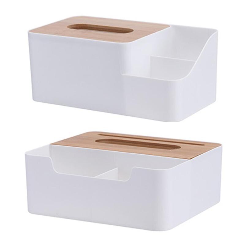 Multi-function Plastic Tissue Box Phone Shelf Holder Napkin Tissue Dispenser Organizer Conditioner Remote Control Holder