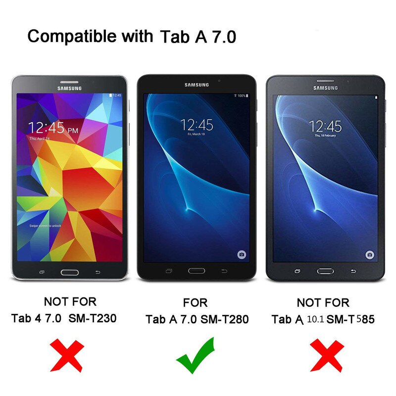 Tab EINE 7.0 Fall für Samsung Galaxy Tab A6 7,0 Zoll T280 Tablet Fall 360 Rotierenden Stehen Abdeckung für SM-T280 SM-T285 Abdeckung Fall