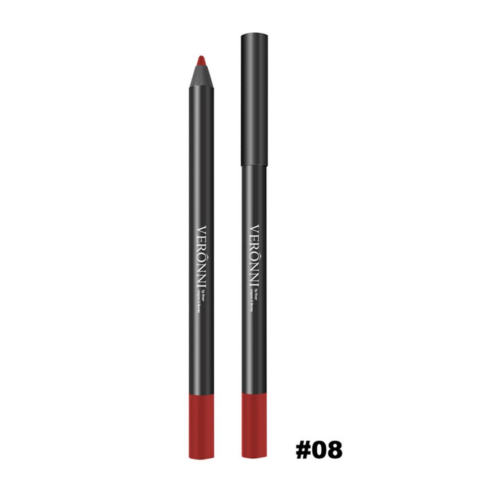 FRESHME Multi-functional Lipliner Pencil Long Lasting Waterproof Lip Cosmetic Makeup Colorful Lip Liner Pens Set: 8