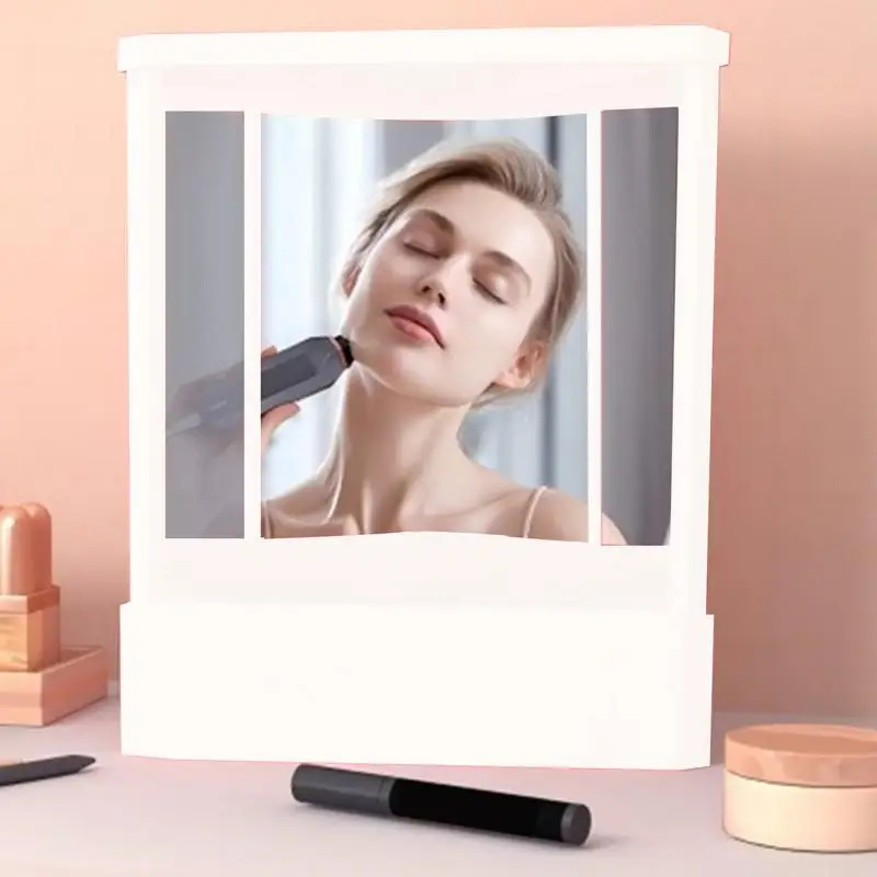 True Mirror Non Reversing Mirror Clear Cosmetic Mirror Dresser Inverted Mirror For Desktop Tabletop Living Room
