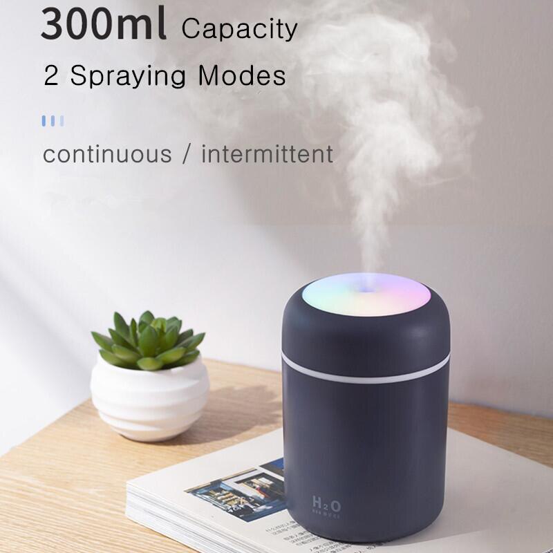 300ml Air Humidifier Led Light USB Ultrasonic Dazzle Cup Aroma Diffuser Cool Mist Maker Aromatherapy Humidificador Difusor