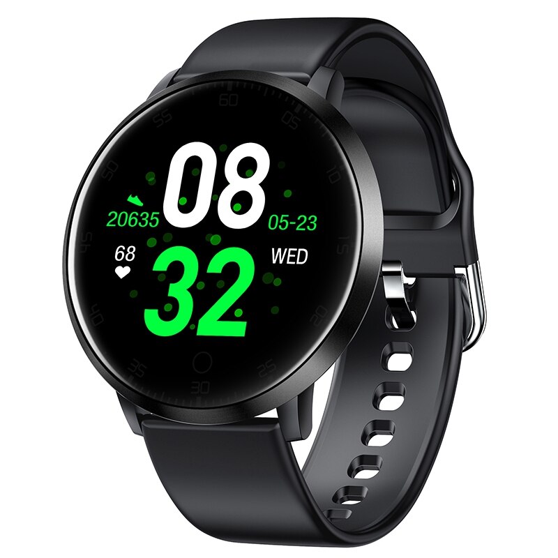 K12 Smart Watch Heart Rate Tracker Fitness Tracker Sport Smart Bracelet Watches Blood Pressure Pedometer Sleep Tracker: Black