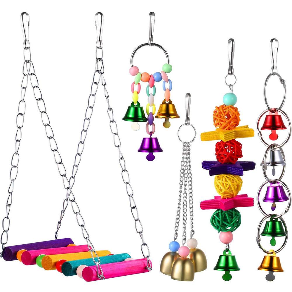 Small and medium parrot toy set, bird toy, pet toy: LN-612--5pcs