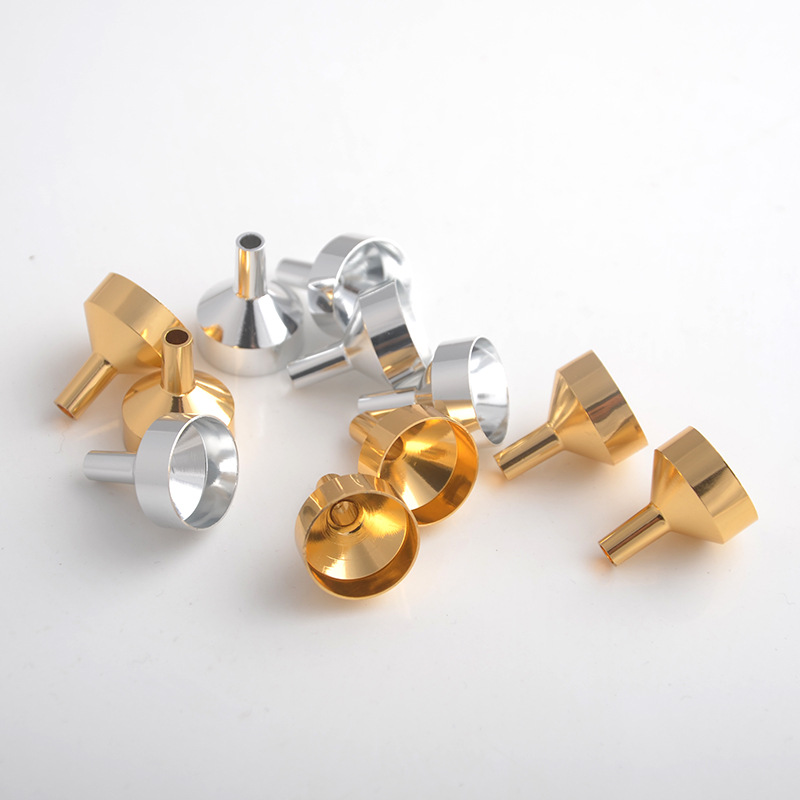 Mini embudo de Metal para cocina, embudo de aceite líquido con filtro desmontable, embudo de boca ancha para paquete de herramientas de cocina de Perfume, 10 Uds.