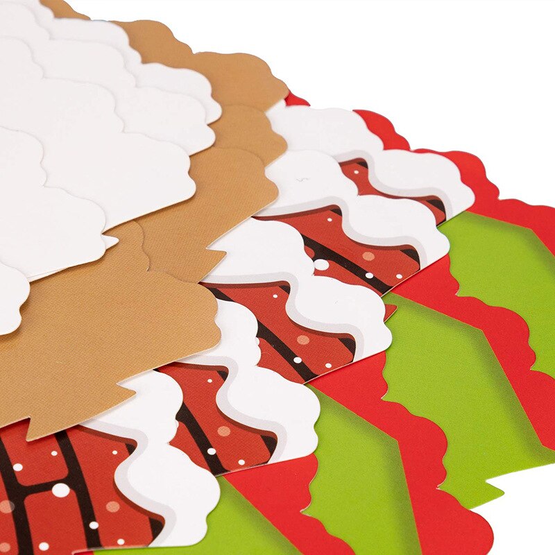 Père noël bonhomme de neige Elk Cupcakes 12 pièces emballage + 12 pièces Toppers pour le nouvel an joyeux noël fête enfants faveur Cupcakes décoration