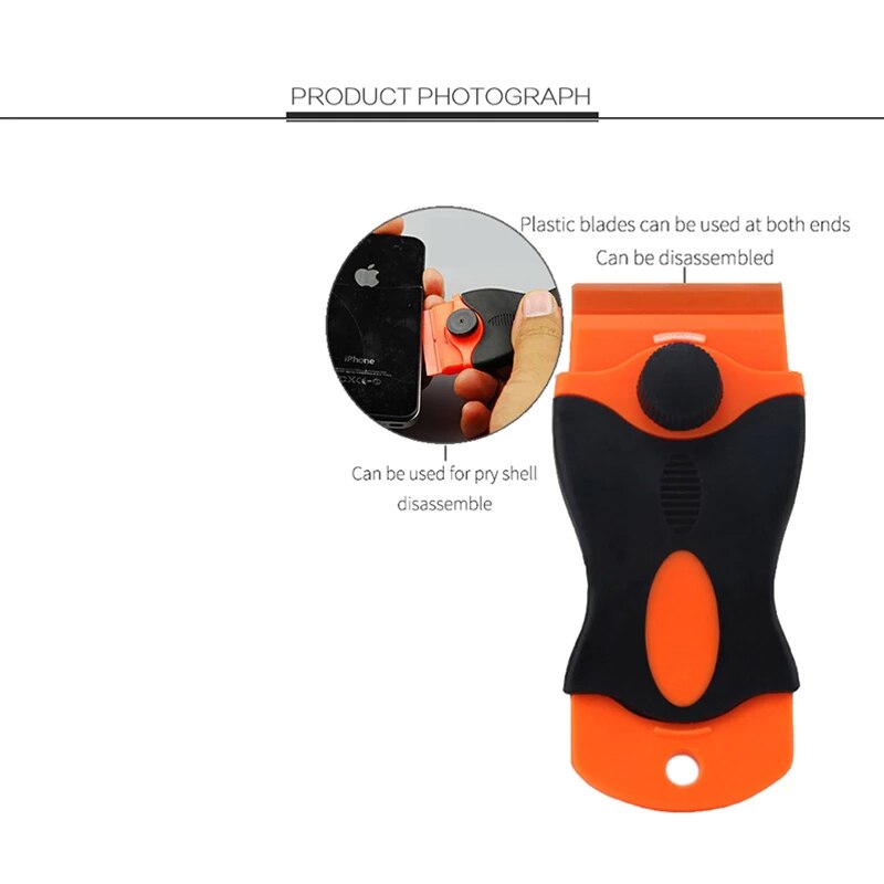 10/20pcs Window Glass Cleaner Scraper Car Wrap Sticker Squeegee Double Edged Plastic Razor Blade Label Clean Razor Glue Remover