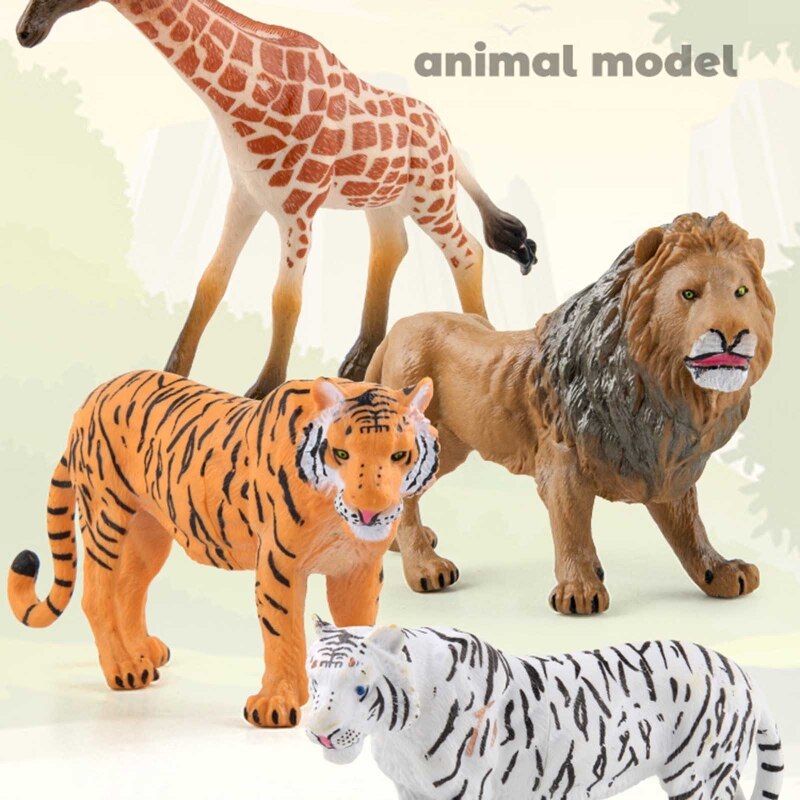 B2EB Realistisch Uitziende Beeldjes Bos Dieren Modellen Miniatuur Cake Decor