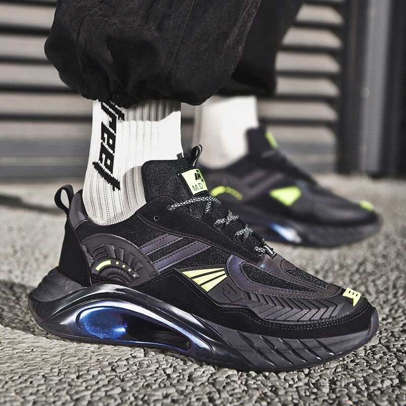 Zapatos de correr acolchados para hombre, zapatillas de entrenamiento de atletismo, transpirables, para caminar en el gimnasio, Primavera