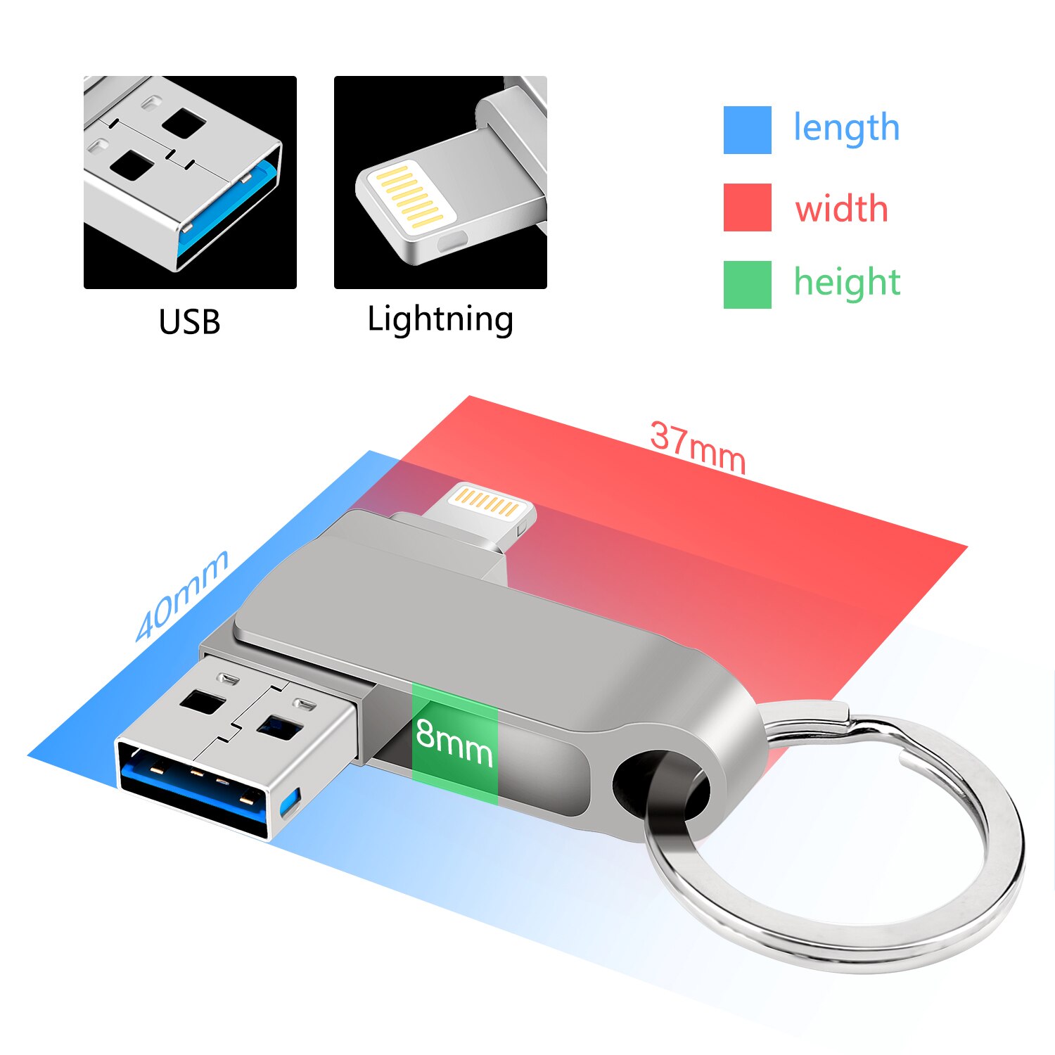 Usb Flash Drive Voor Iphone Pen Drive 16 Gb 32 Gb 64 Gb 128 Gb Usb Stick Usb 3.0 Voor iphone X/8/7/7 Plus/6/6 S/5/Se/Ipad