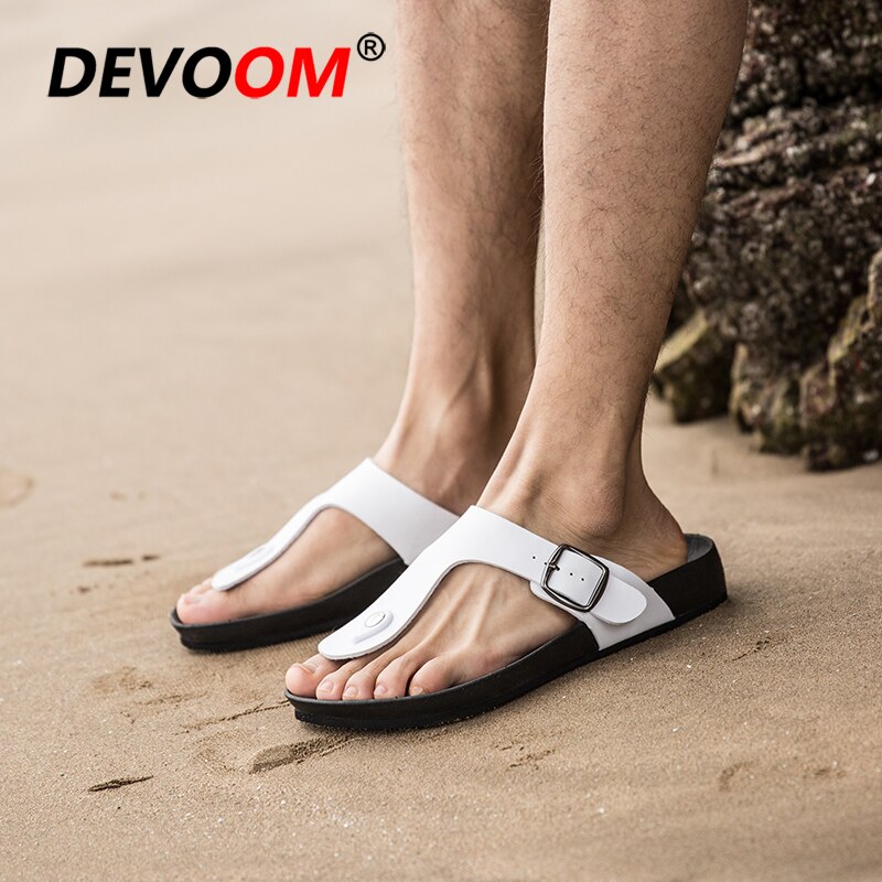 Fiske hjemmesko herre t tøffel pu øvre sommer side spænde strand sandal herre flip flop waslking fiskesko til mand