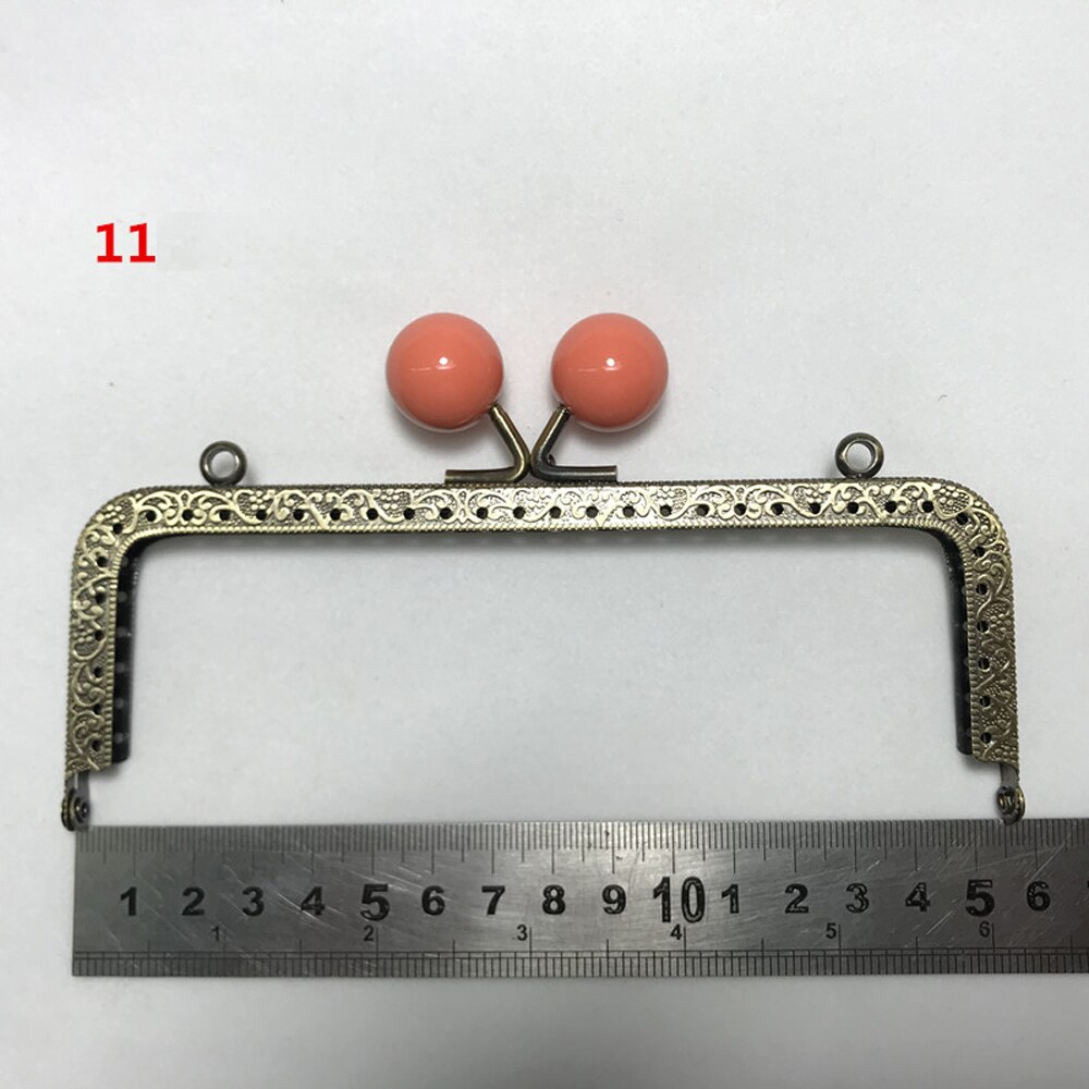 15.5cm gekartelde rechte rand kleurrijke snoep kus gesp vrouwen handtas hardware diy metalen portemonnee frame sluiting 10 stuks/partij