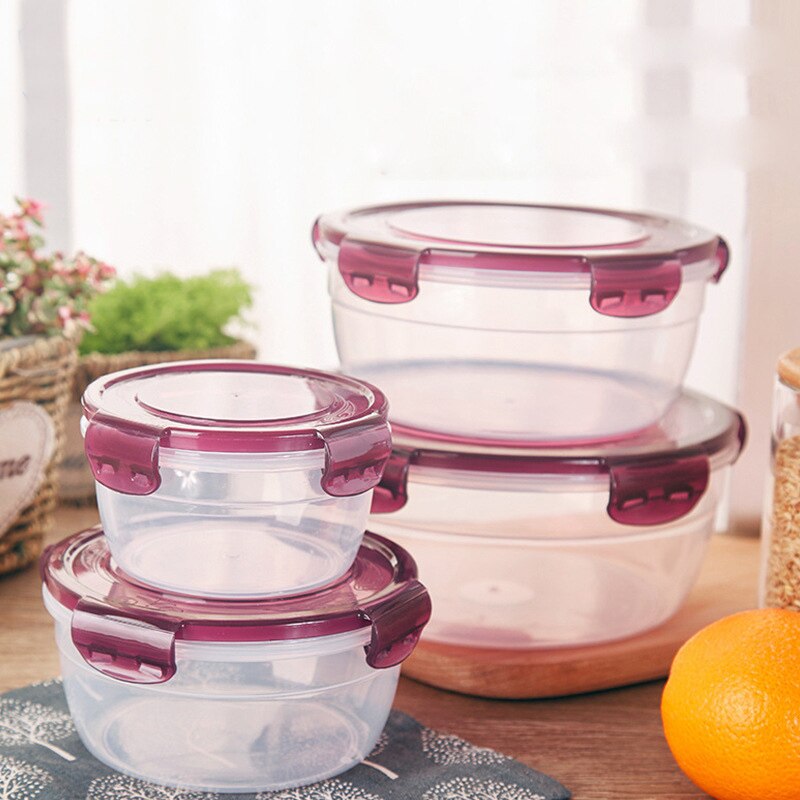 Food Storage Container with Lids Plastic Food Containers Lunch Box Refrigerator Airtight Leak Proof Easy Snap Lock PP H2005