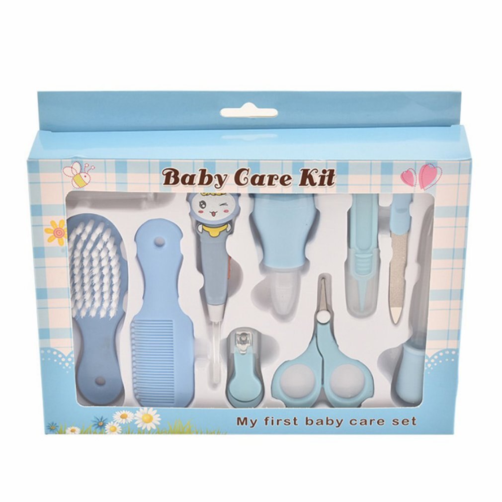 Mother And Baby Supplies Neutral / Baby Care Box Children Nail Clippers Baby Care Scissors Comb10Pcs Set: Blue