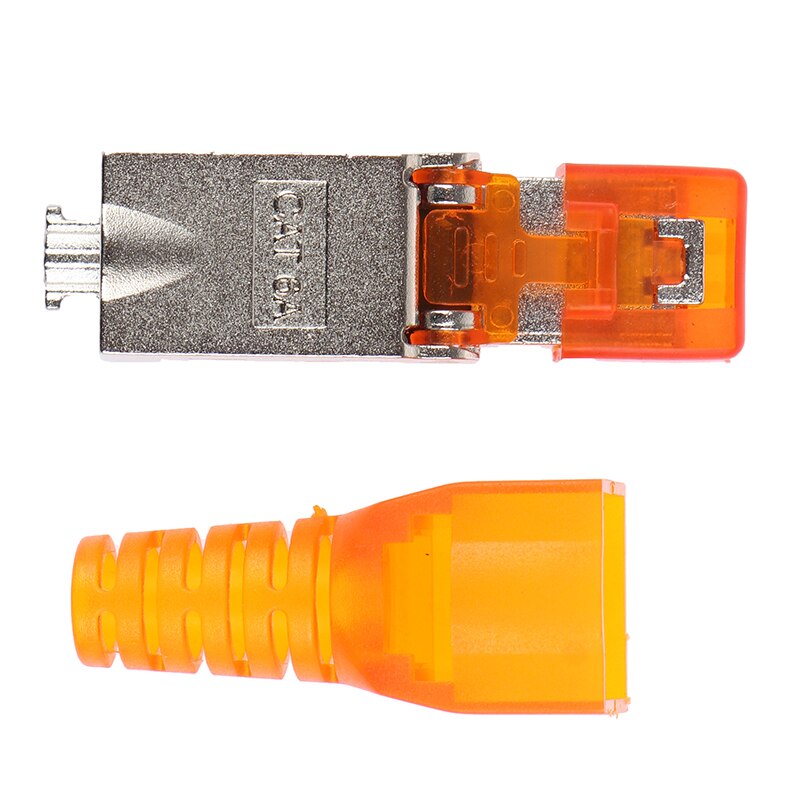 1PC Rj45 STP Shielded Connector Ethernet Plug Adapter Tool-Free Crimping Shielded Crystal Head Network Ethernet Cable plug