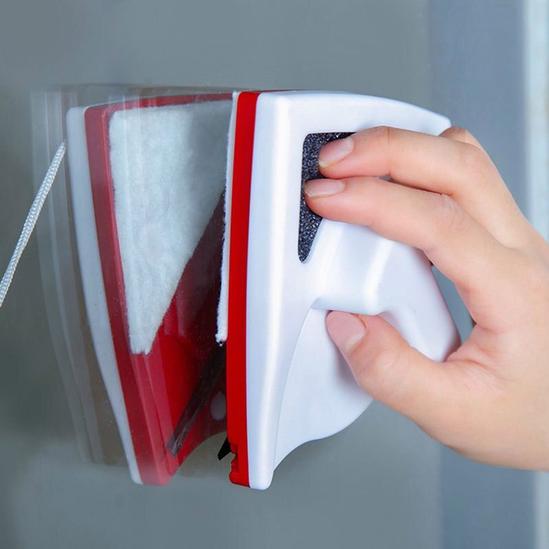 Børste til vask af husholdningsrengøringsværktøj briller visker køkken dobbeltsidet magnetisk vinduesrenser gummiskraber til plade