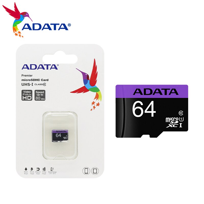 Adata Originele Geheugenkaart 64Gb High Speed Class 10 32Gb Micro Sd-kaart U1 UHS-I Tf Microsd Voor smartphone Computer Pc