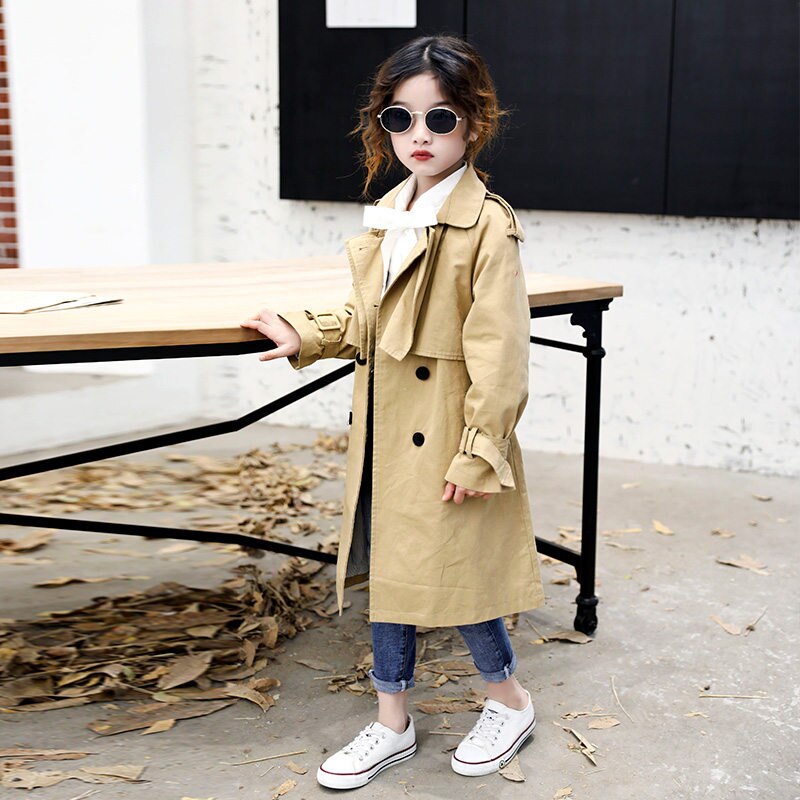 2020 primavera autunno neonate Trench giacca doppio petto per abbigliamento per ragazze top solidi bambini giacca a vento ragazzi capispalla