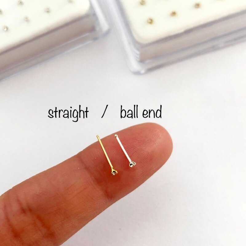 Hellolook 1.5Mm Clear Crystal 925 Sterling Zilveren Neus Stud Rechte Mode Vrouwen Delicate Neus Piercing Sieraden 36 Stks/pak