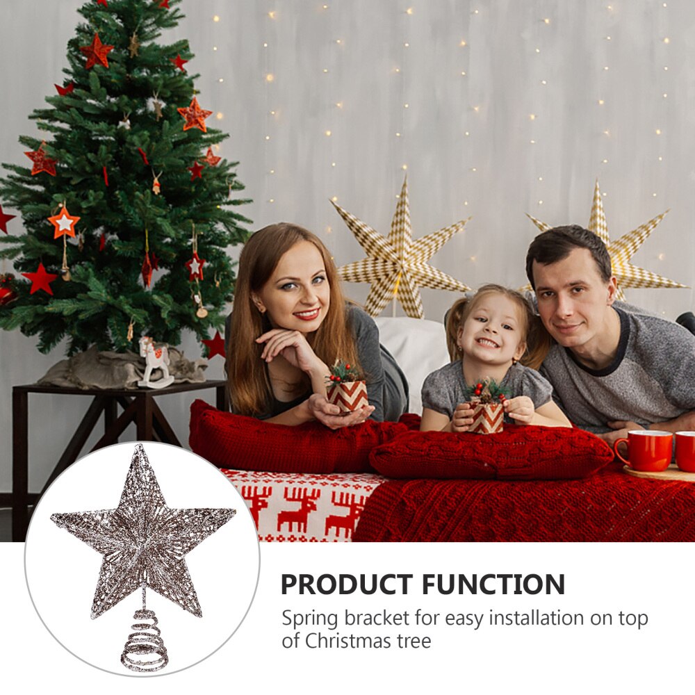 1pc kerstboomstertoppers, decoratiebenodigdheden voor kerstboomversiering