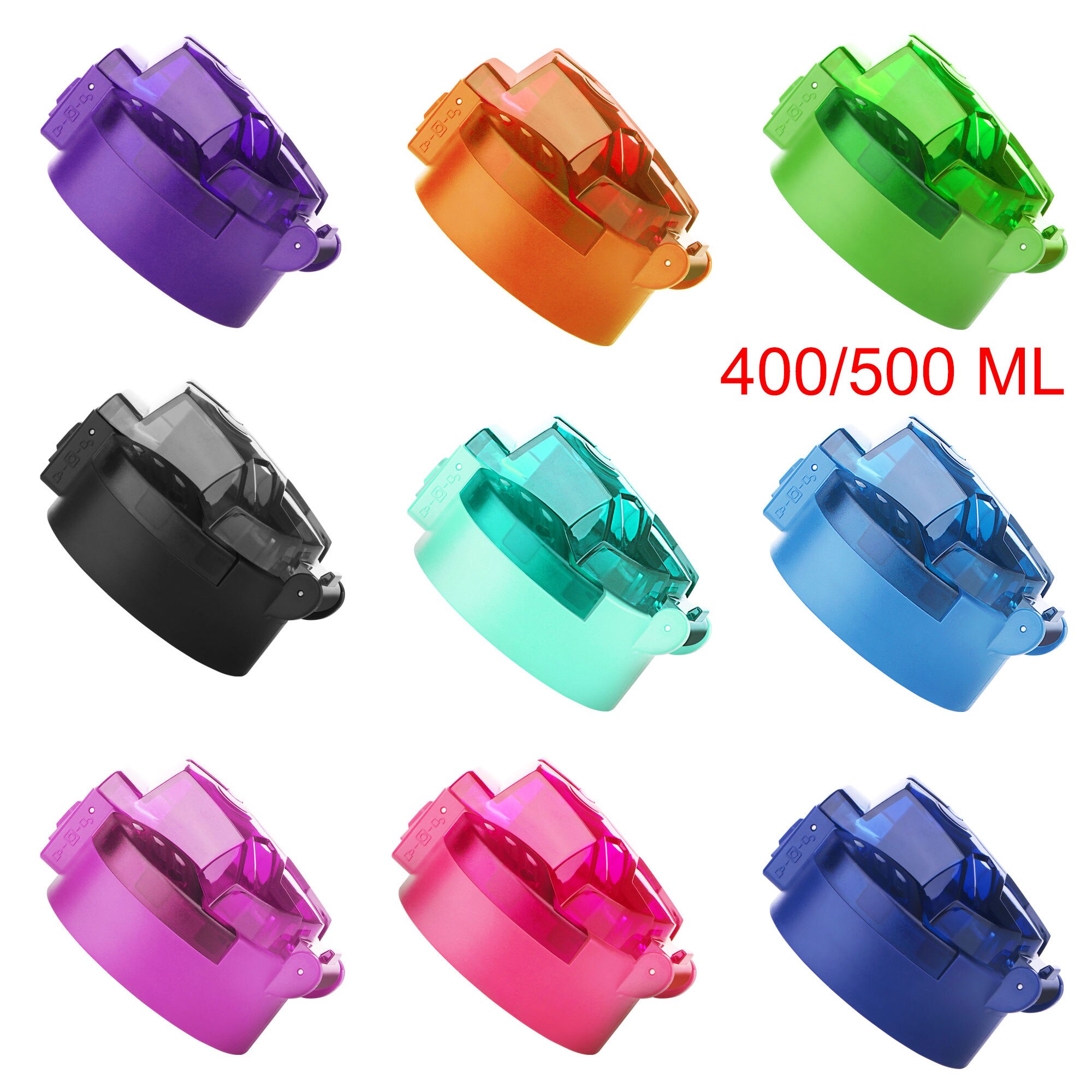 Sport vattenflaska lock 400/500 ml lock hoppande tritan material termos propp tillbehör