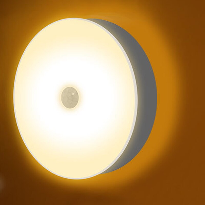 Menselijk Lichaam Sensor Led Nachtlampje 3AAA Menselijk Lichaam Inductie Lamp Lichtintensiteit Sensoren Creatieve Night Light Thuis Slaapkamer