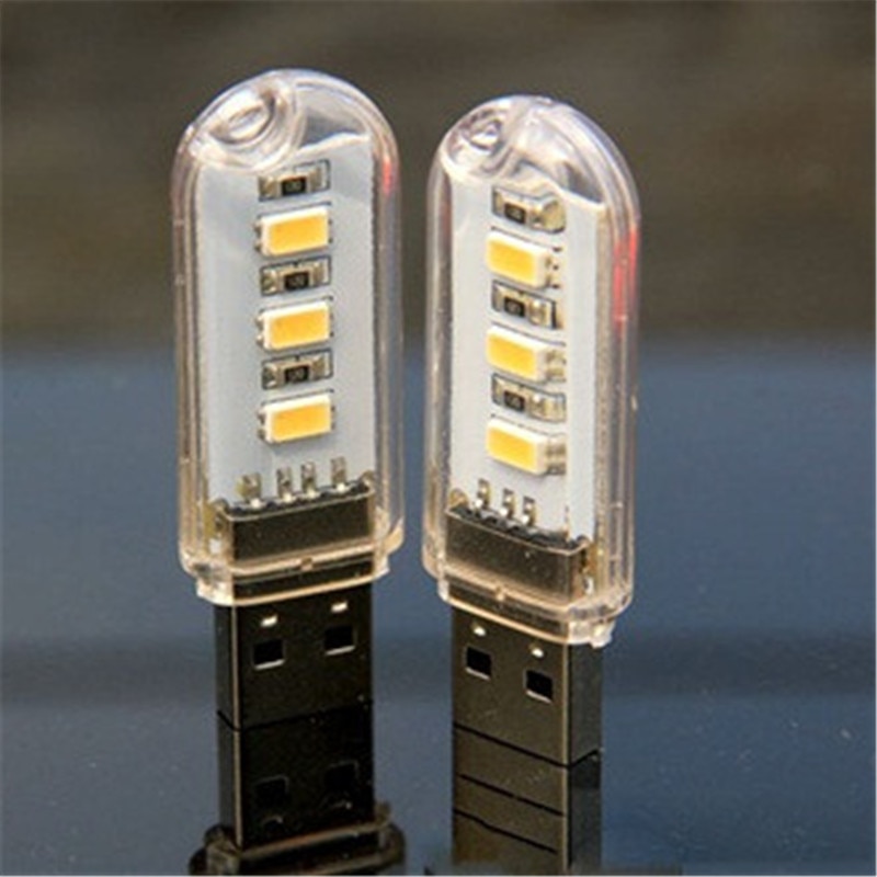 Luces LED USB 3LEDs 8LEDs SMD 5630 5730 bombilla LED 5V entrada de energía blanca 5000-6500K blanco cálido 3000-3500K luz de noche USB