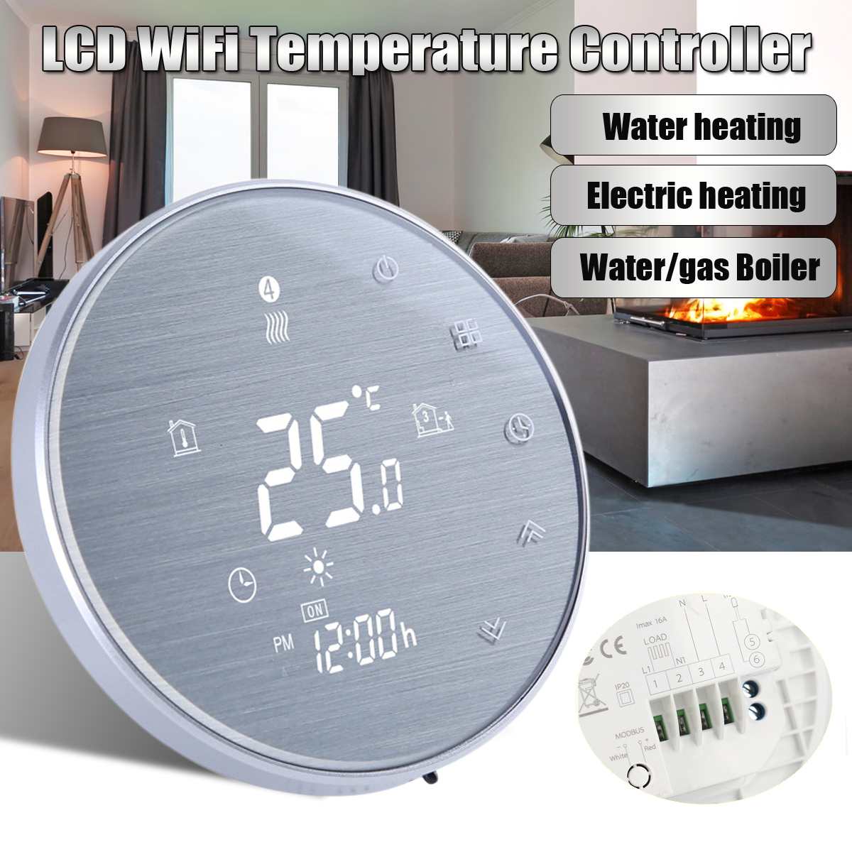 Temperaturregulator til el gulvvarme vand/gas kedel med lcd skærm wifi smart termostat med tuya app styring