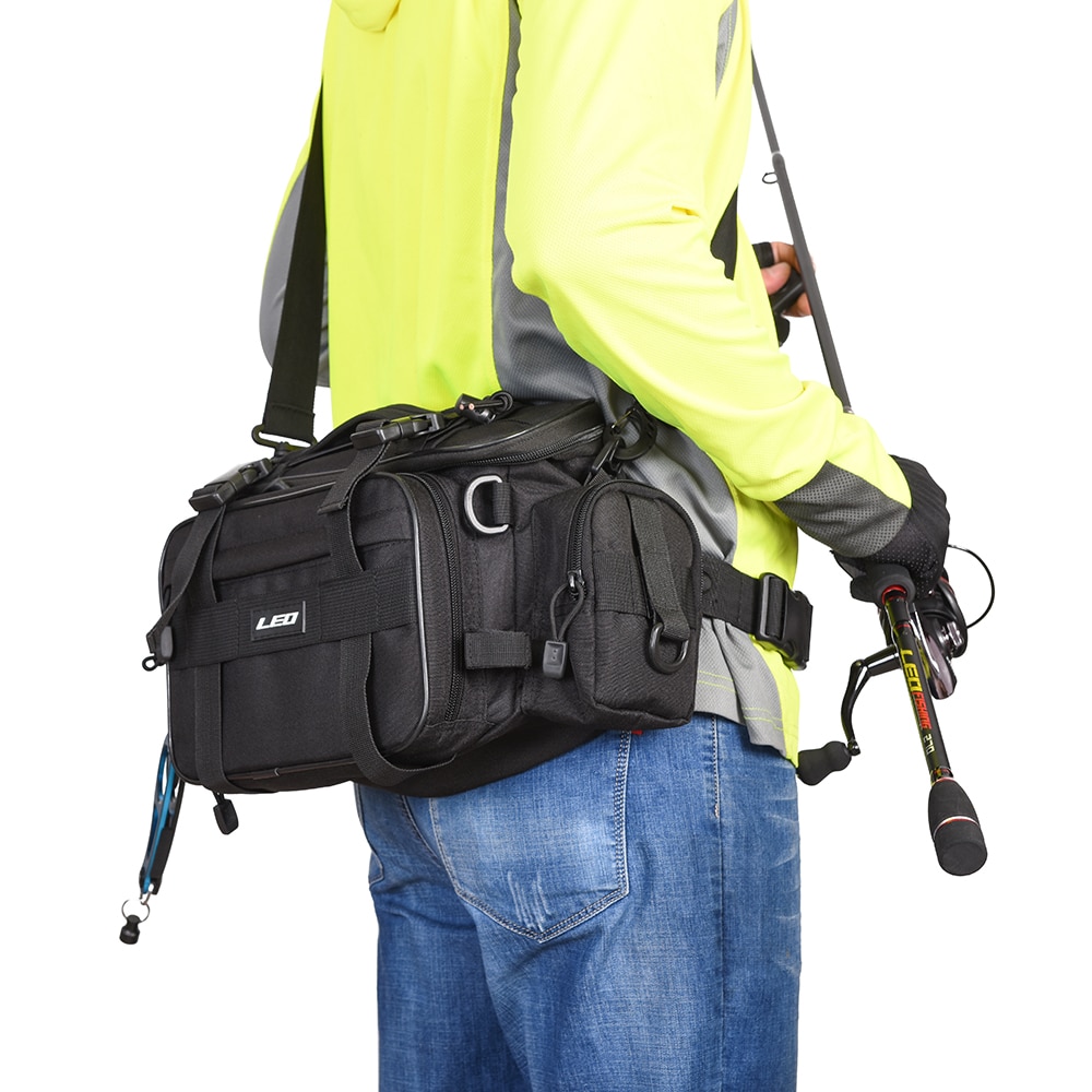LEO Outdoor Sports Fishing Bag Large Capacity Multifunctional Bag Waist Pack Lures Fishing Tackle Gear Bags 40 * 17 * 20cm